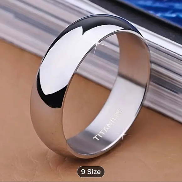 New Titanium Steel Ring for Men and Women - Single Ring  (1pc, 6mm) - Picture 1 of 5
